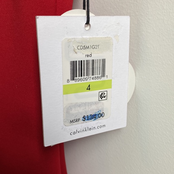 Calvin Klein Red Dress size 4 - Picture 5 of 10